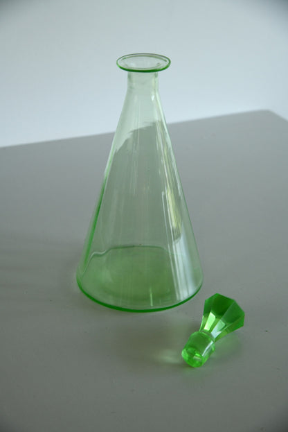 Green Glass Decanter - Kernow Furniture