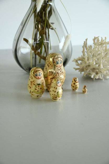 Pyrography & Gold Russian Dolls - Kernow Furniture