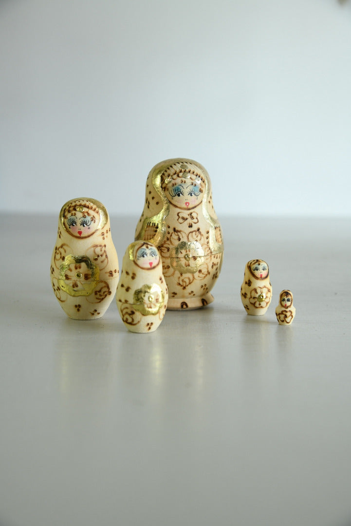 Pyrography & Gold Russian Dolls - Kernow Furniture