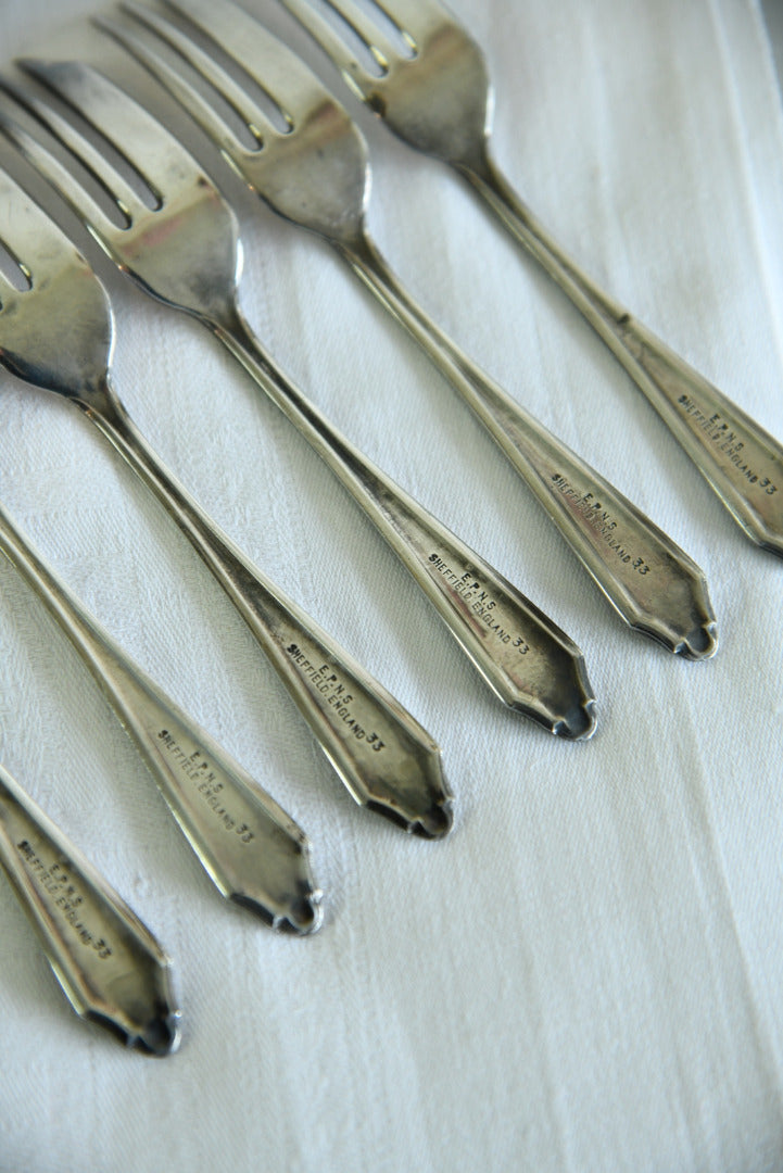 6 Vintage Cake Fork - Kernow Furniture