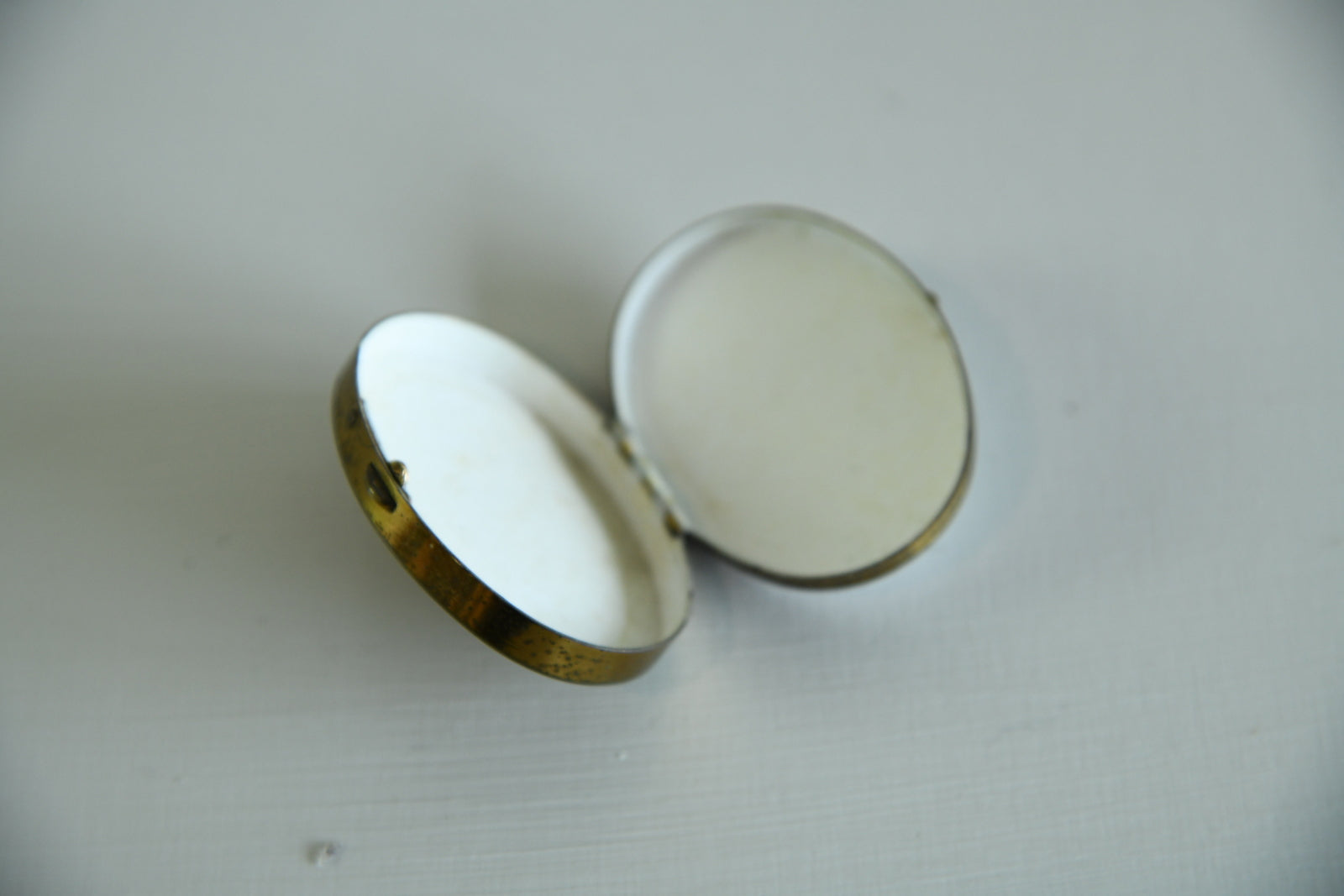 Enamelled Brass Pill Box