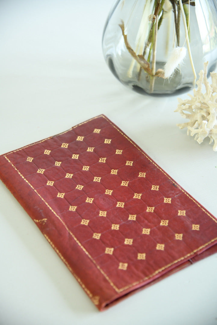 Gold & Red Leather Cover - Kernow Furniture