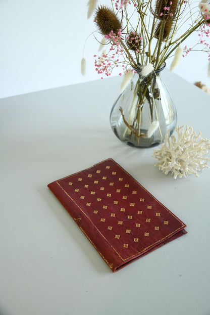 Gold & Red Leather Cover - Kernow Furniture