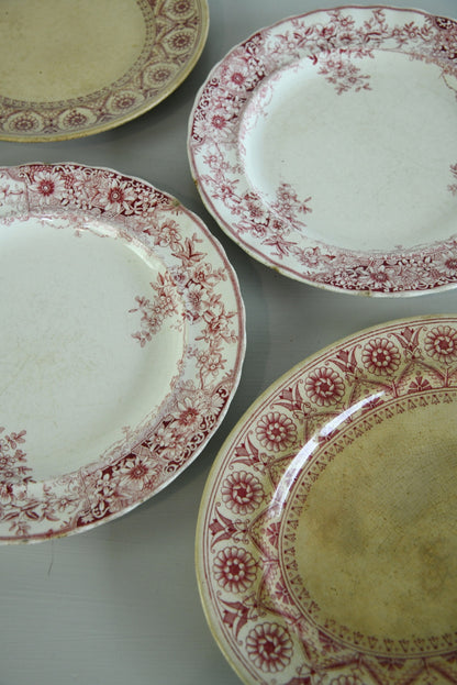 Red Transferware Plates - Kernow Furniture