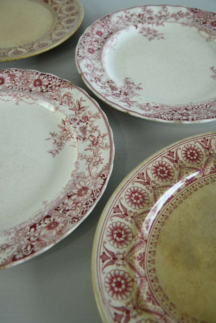 Red Transferware Plates - Kernow Furniture