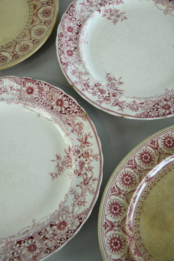 Red Transferware Plates - Kernow Furniture