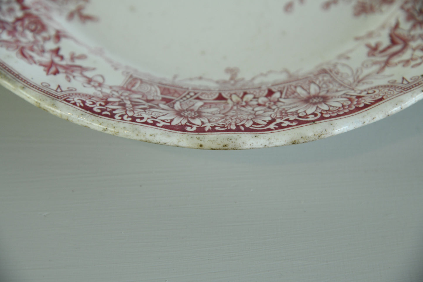 Red Transferware Serving Platter - Kernow Furniture