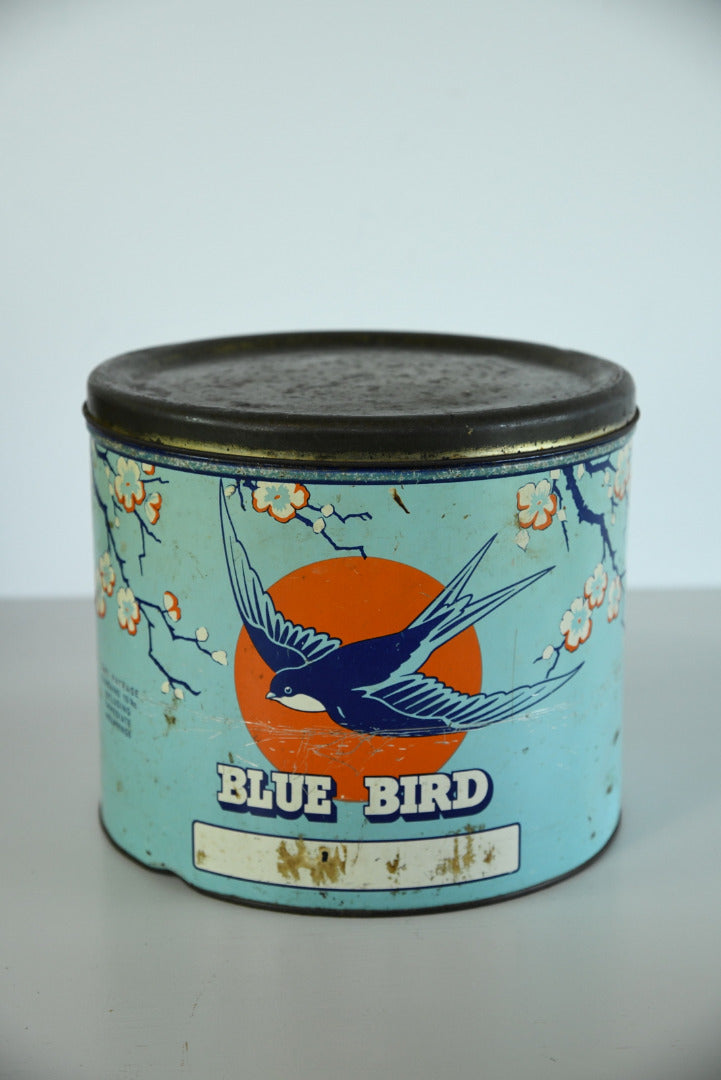 Large Vintage Blue Bird Toffee Tin - Kernow Furniture