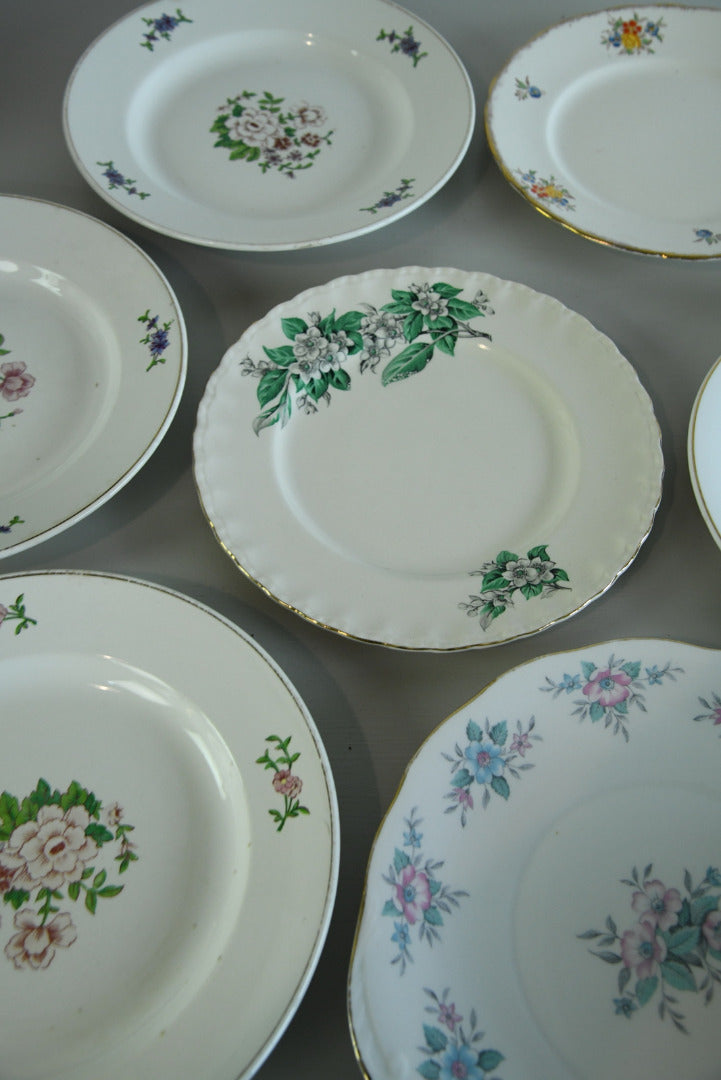 Collection Vintage Floral Plates - Kernow Furniture