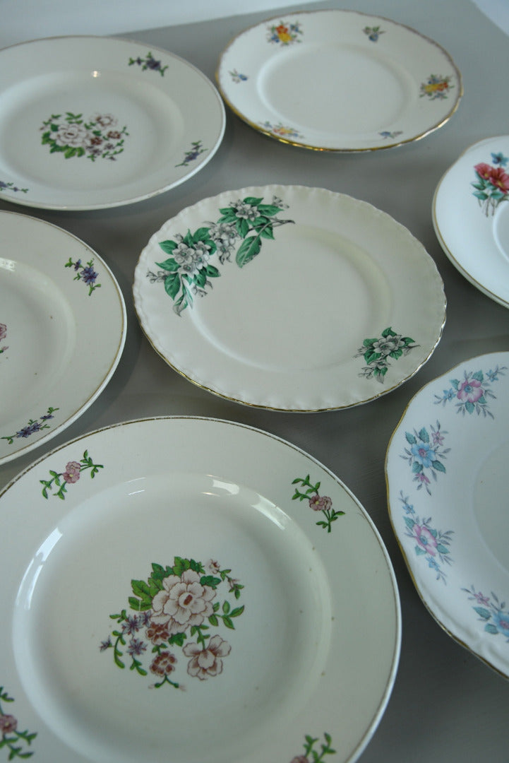 Collection Vintage Floral Plates - Kernow Furniture