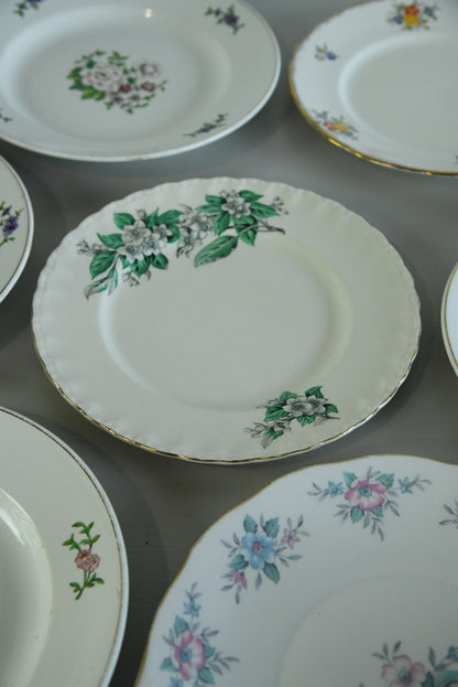 Collection Vintage Floral Plates - Kernow Furniture