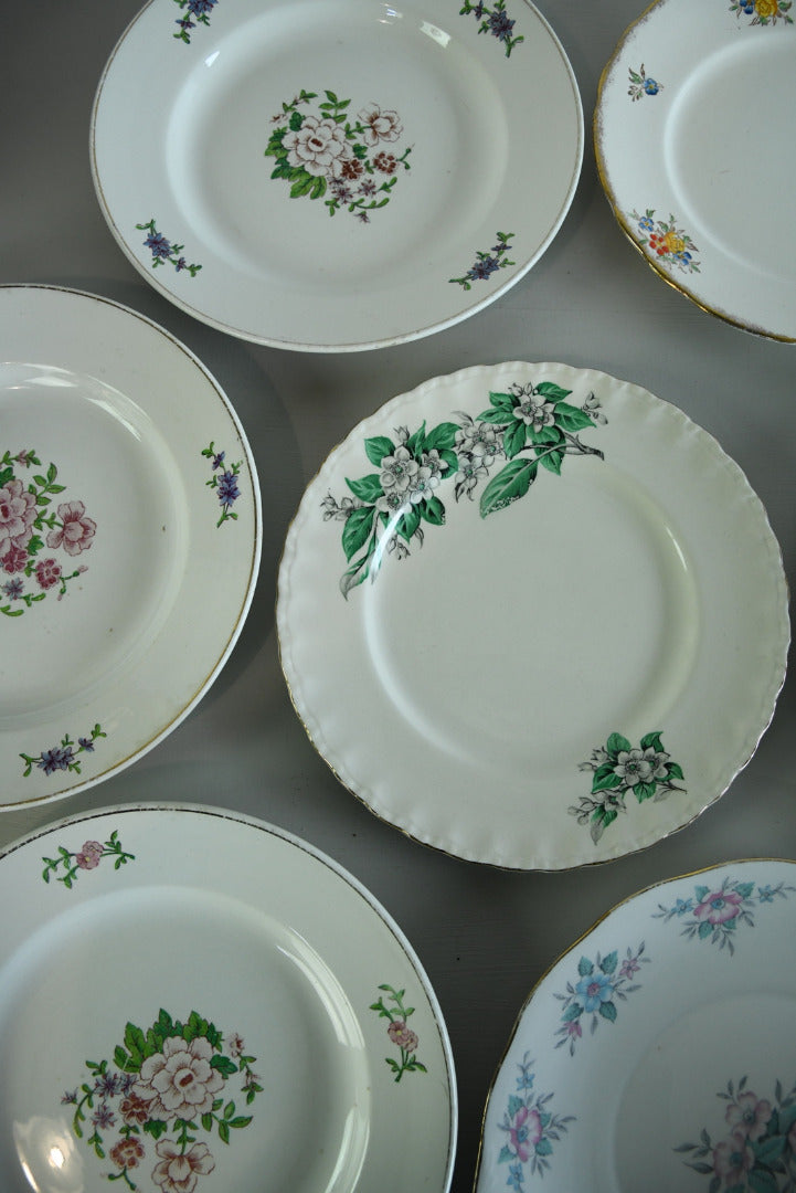 Collection Vintage Floral Plates - Kernow Furniture