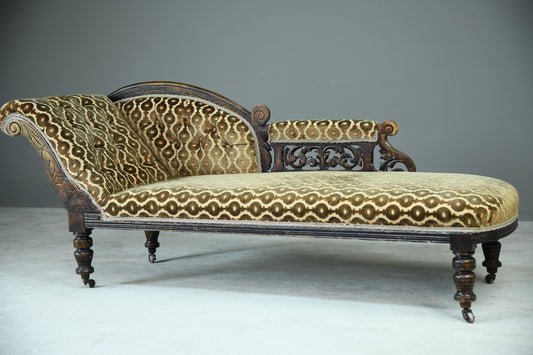 Antique Victorian Chaise Longue