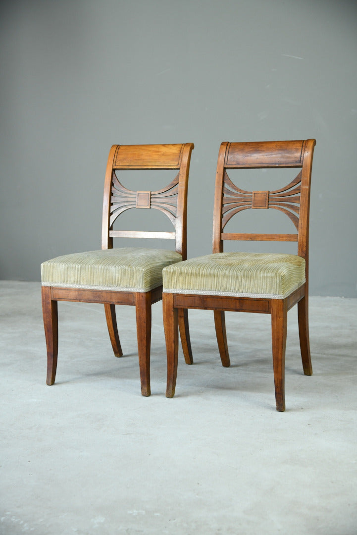 Pair Biedermeier Side Chairs