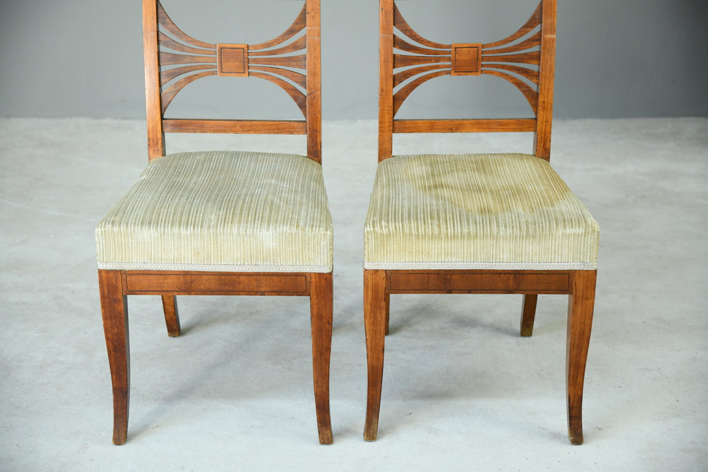 Pair Biedermeier Side Chairs