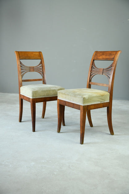 Pair Biedermeier Side Chairs