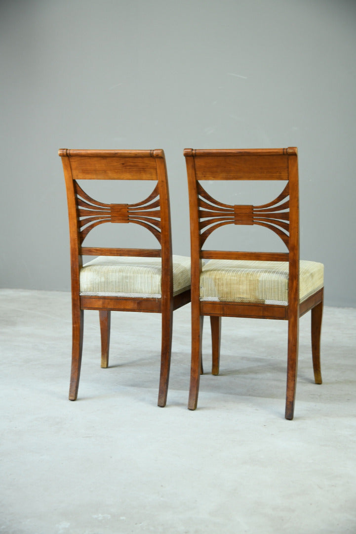 Pair Biedermeier Side Chairs