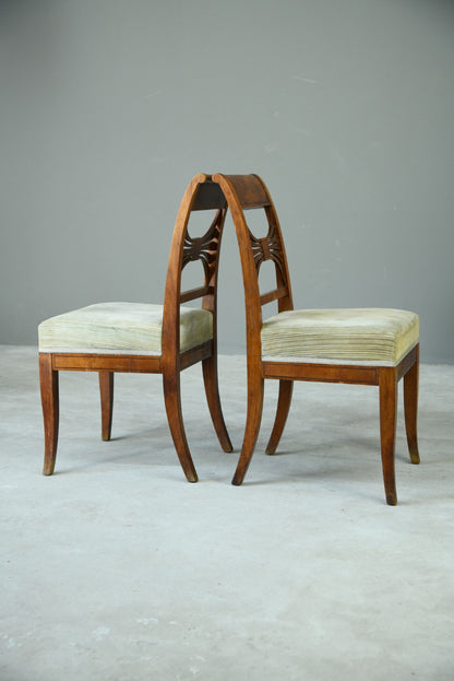 Pair Biedermeier Side Chairs