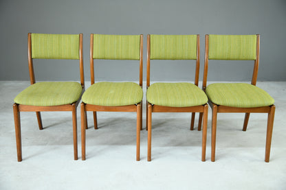 Set 4 Retro Teak Dining Chairs