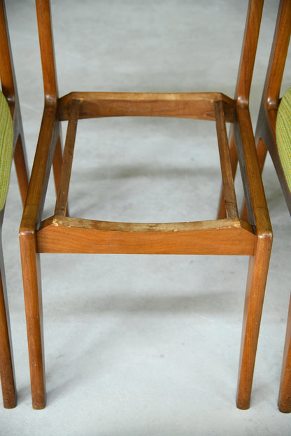 Set 4 Retro Teak Dining Chairs