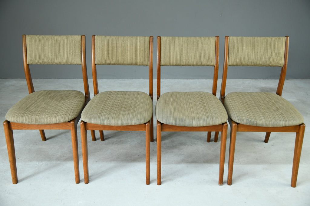 Set 4 Retro Teak Dining Chairs
