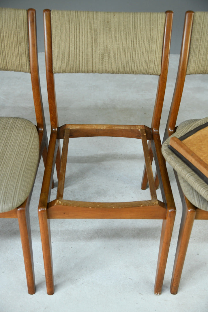 Set 4 Retro Teak Dining Chairs