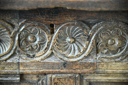 Charles I Oak Panel Chest