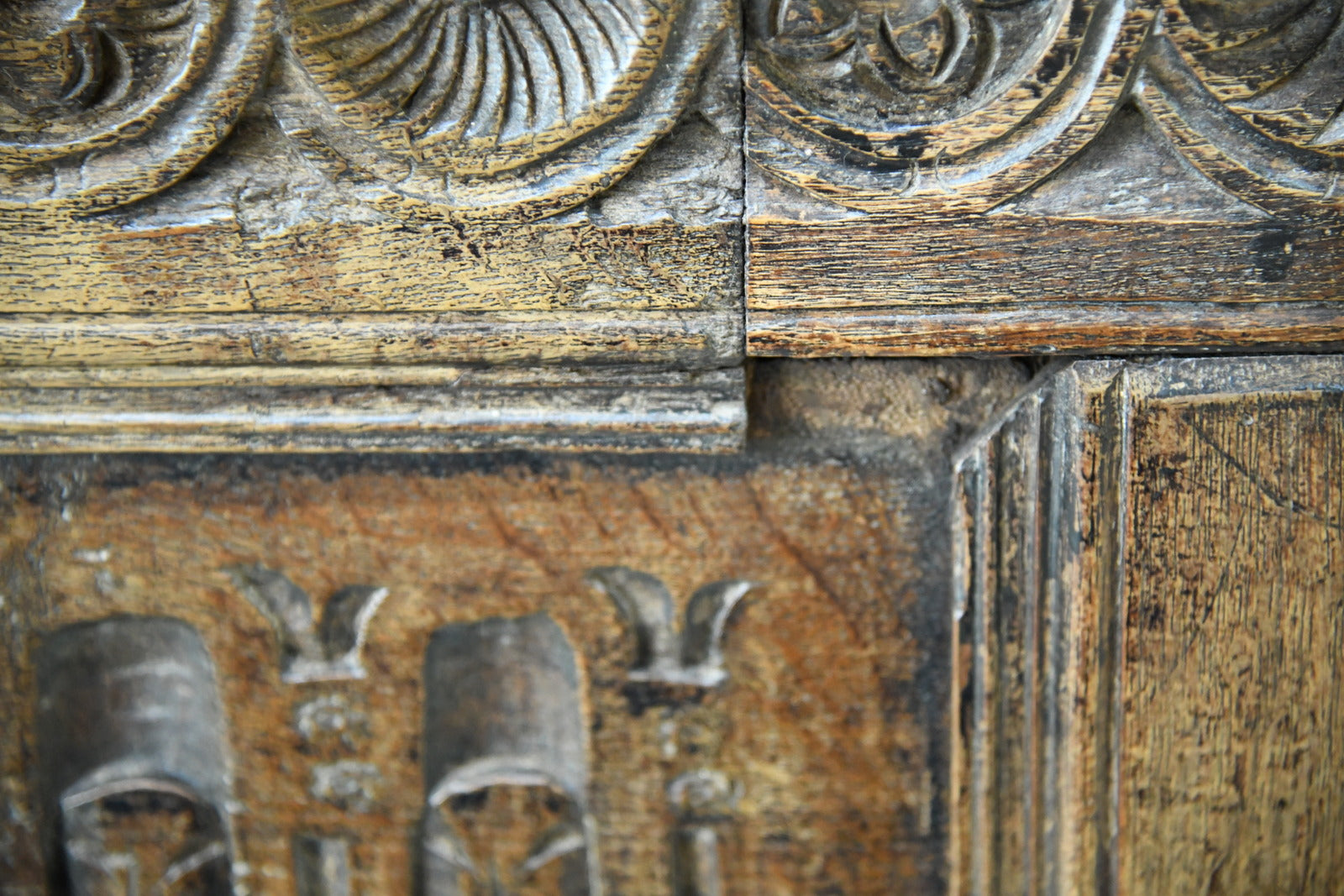 Charles I Oak Panel Chest