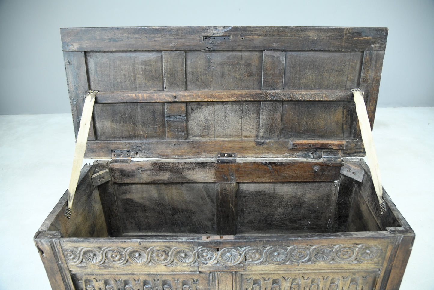 Charles I Oak Panel Chest