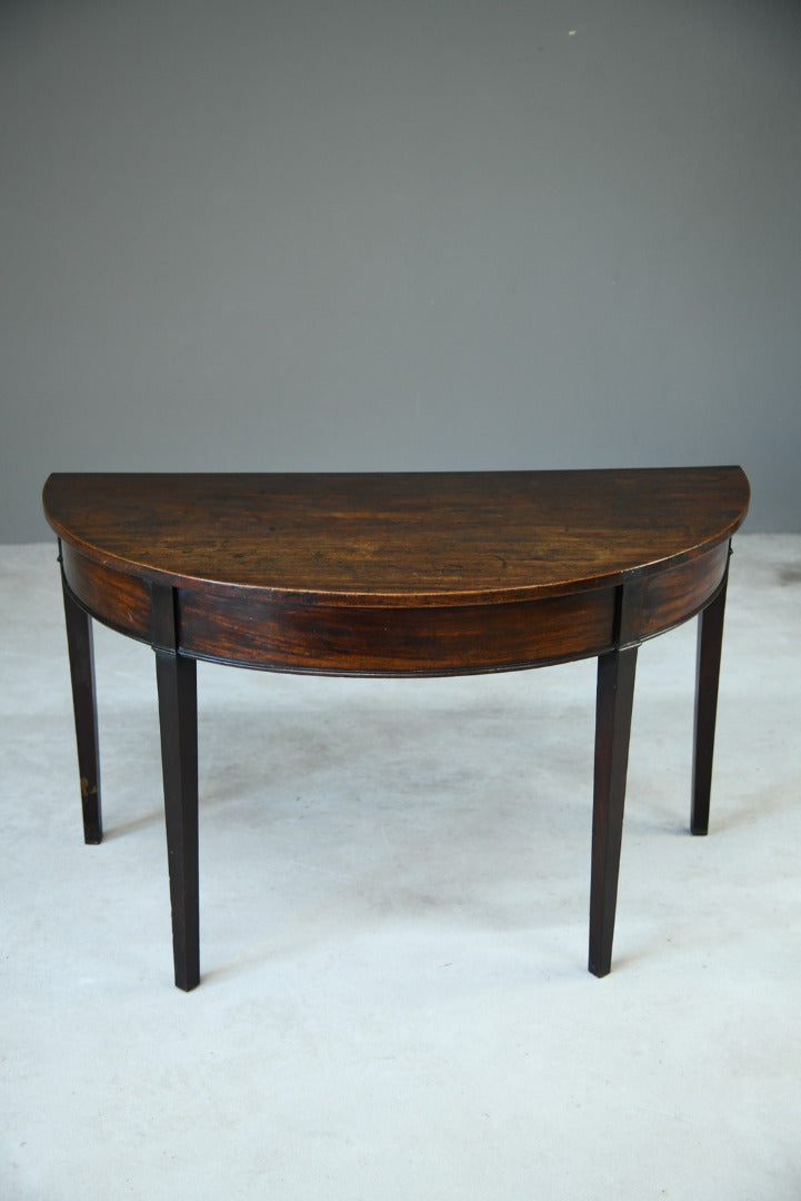 Antique Mahogany D End Occasional TableAntique Mahogany D End Occasional Table