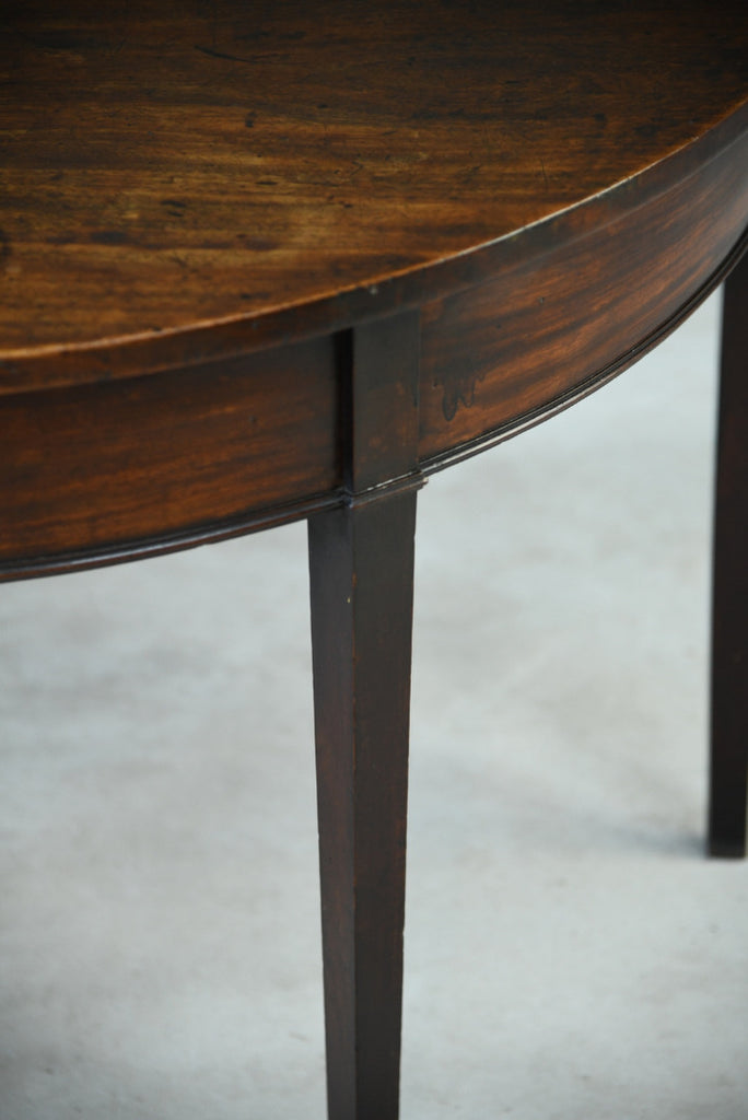 Antique Mahogany D End Occasional Table
