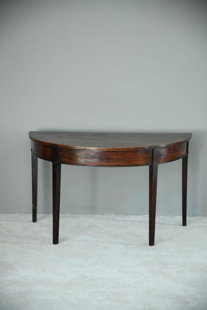 Antique Mahogany D End Occasional Table