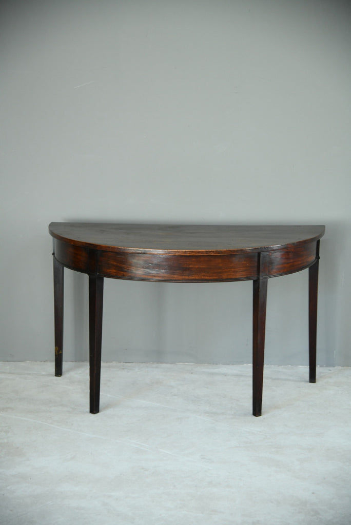 Antique Mahogany D End Occasional Table