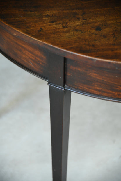 Antique Mahogany D End Occasional Table