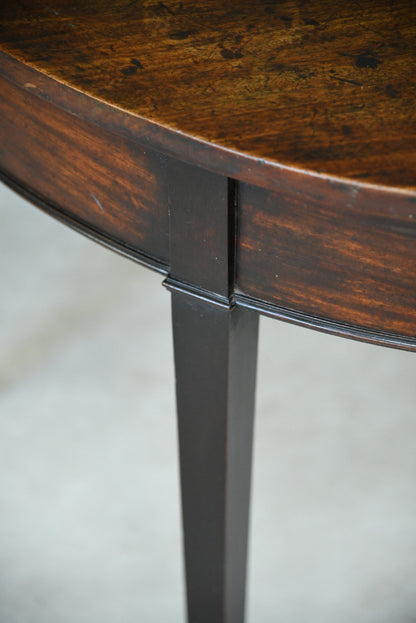 Antique Mahogany D End Occasional Table