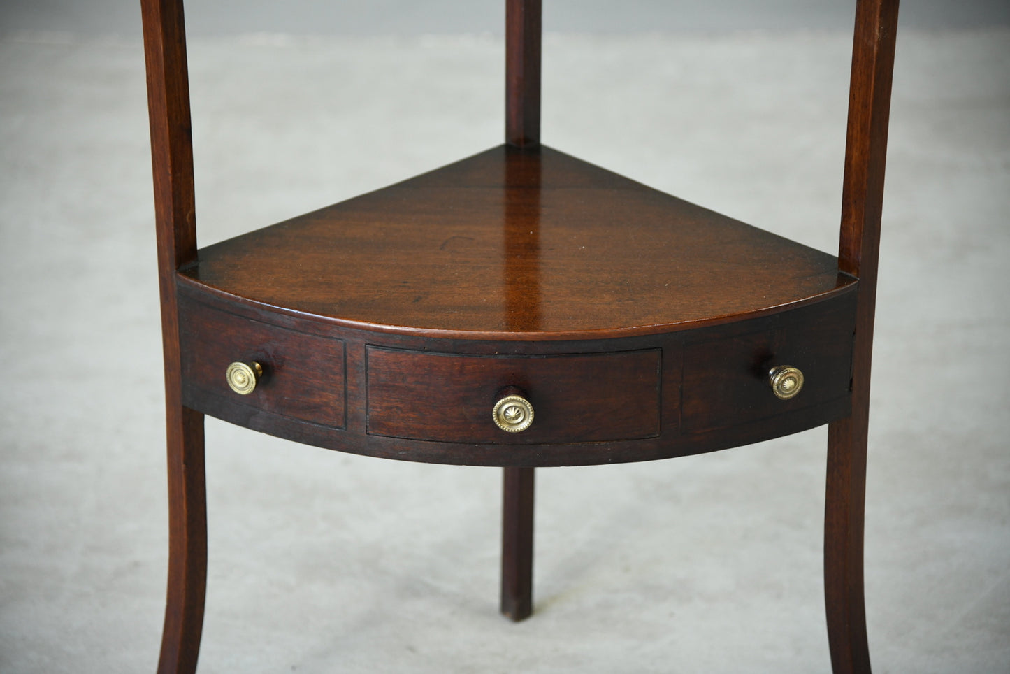 Georgian Mahogany Corner Washstand