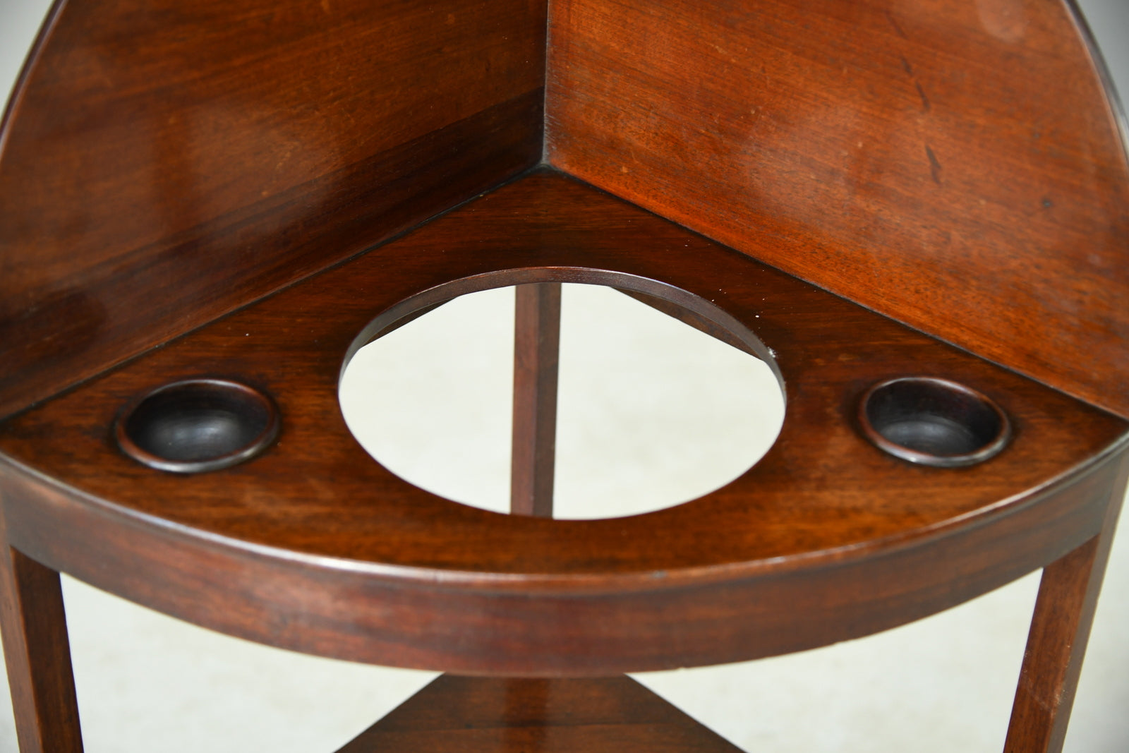 Georgian Mahogany Corner Washstand