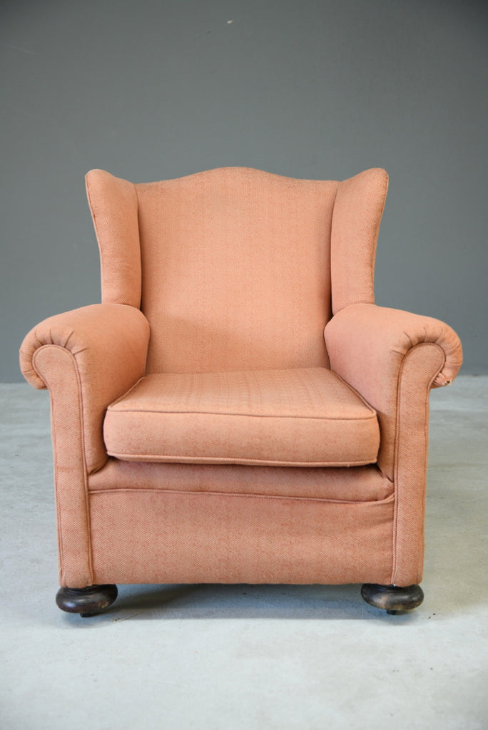 Single Upholstered Wing Back Armchair
