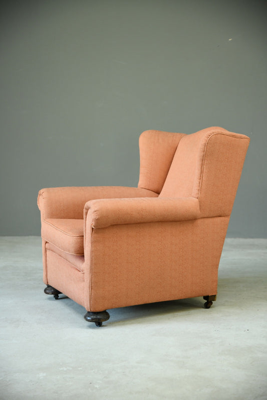 Single Upholstered Wing Back Armchair