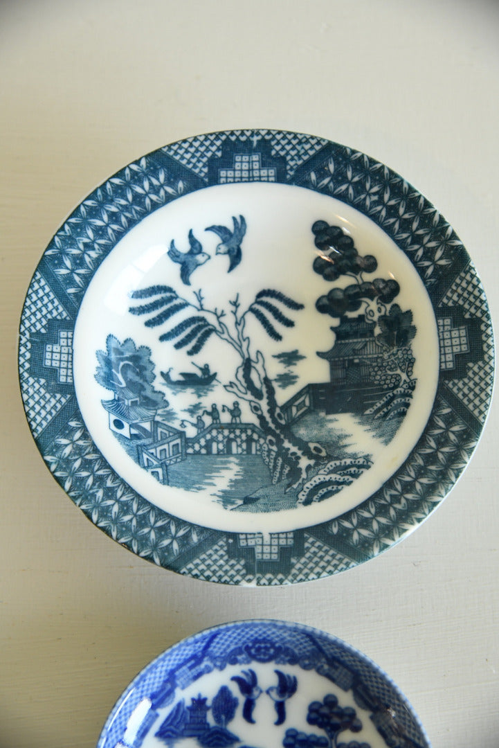 Two Willow Pattern Pin Dish