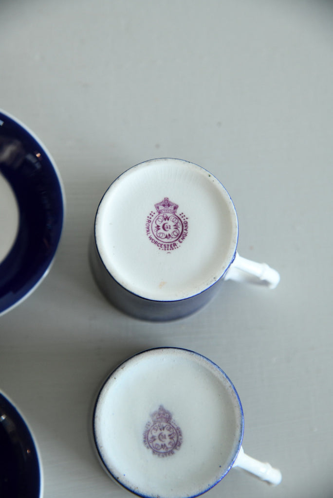 Pair Royal Worcester Coffee Cups
