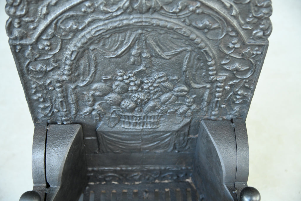 Antique Brass Cast Iron Fire Basket