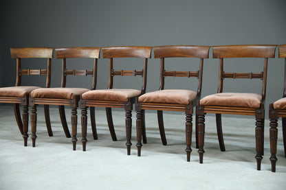 6 Mahogany Bar Back Dining Chairs