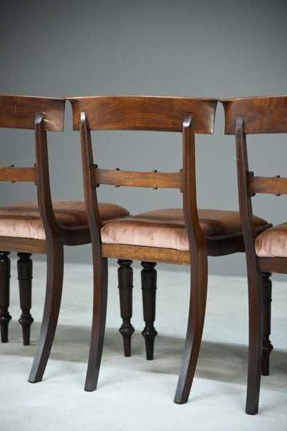 6 Mahogany Bar Back Dining Chairs