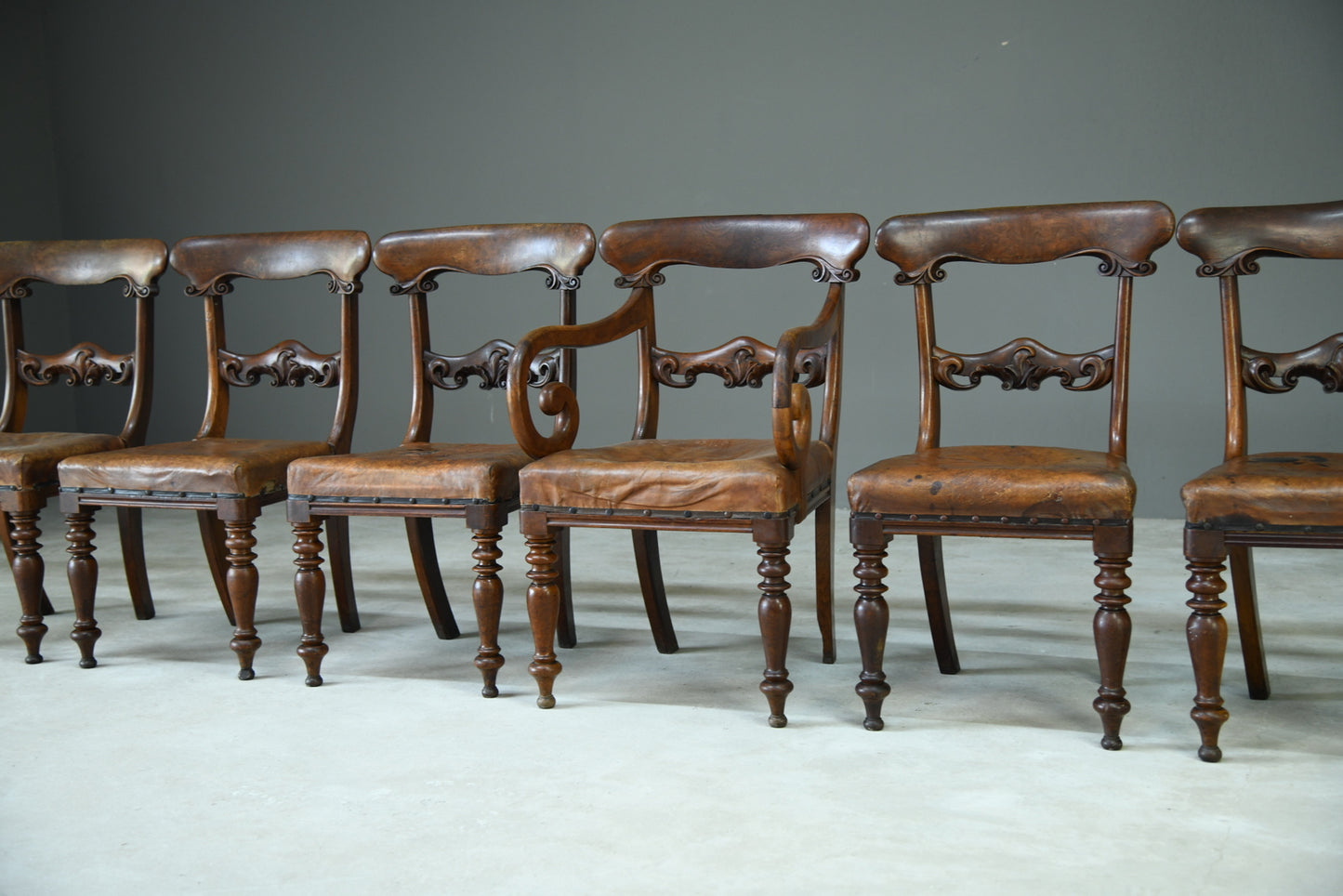 6 William IV Walnut Dining Chairs