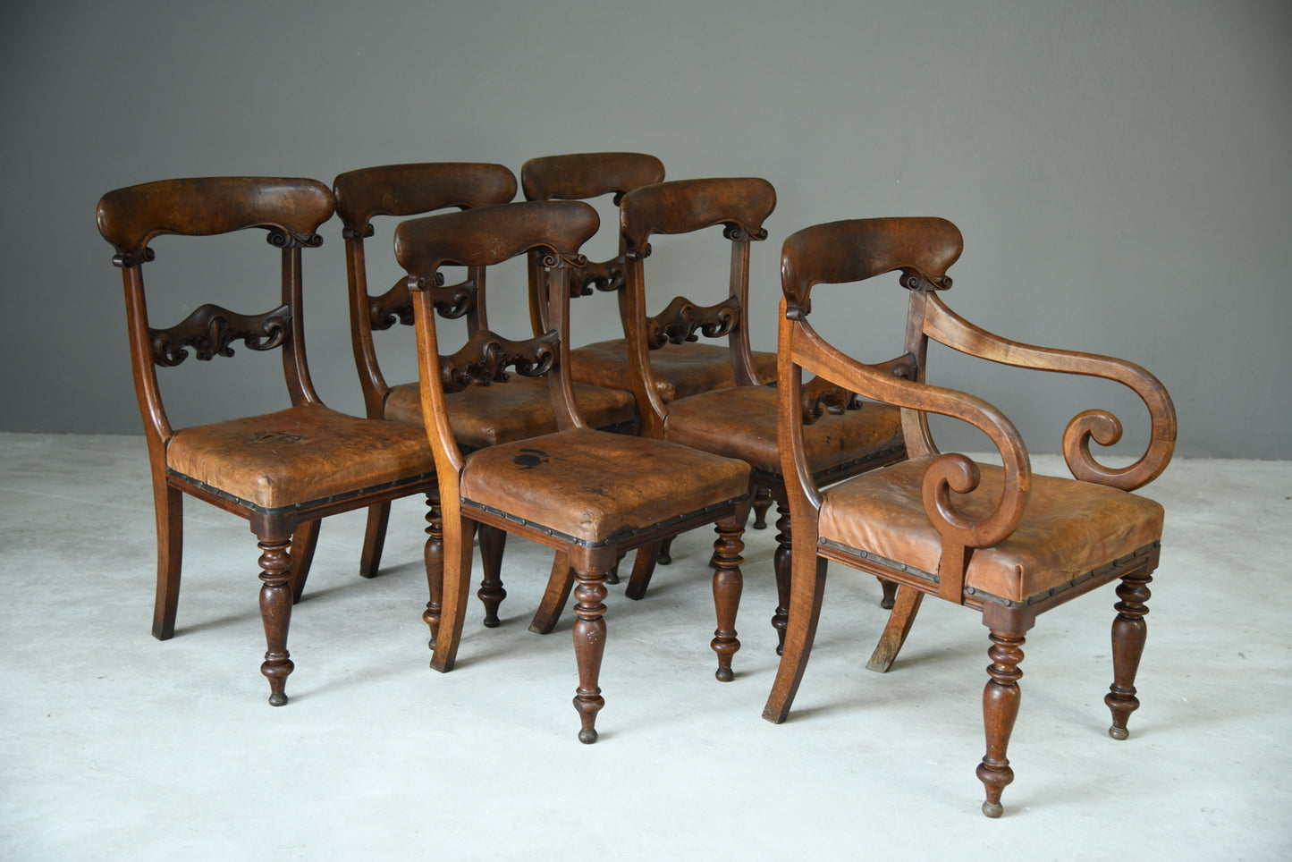 6 William IV Walnut Dining Chairs