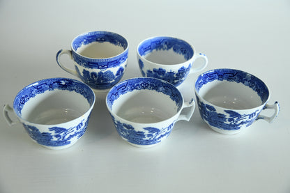 Assorted Willow Cups & Saucers