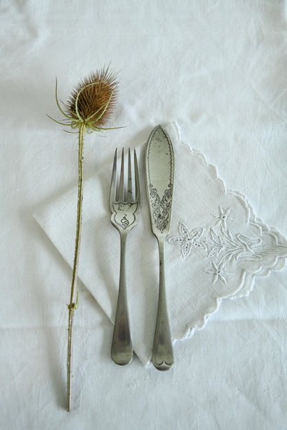 4 Vintage Embroidered Napkins