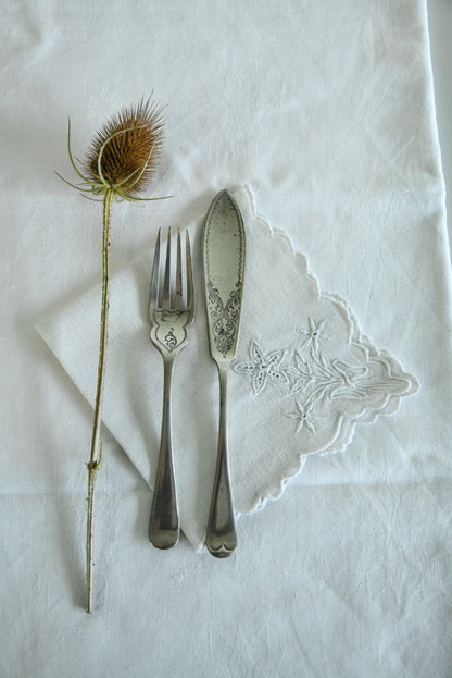 4 Vintage Embroidered Napkins