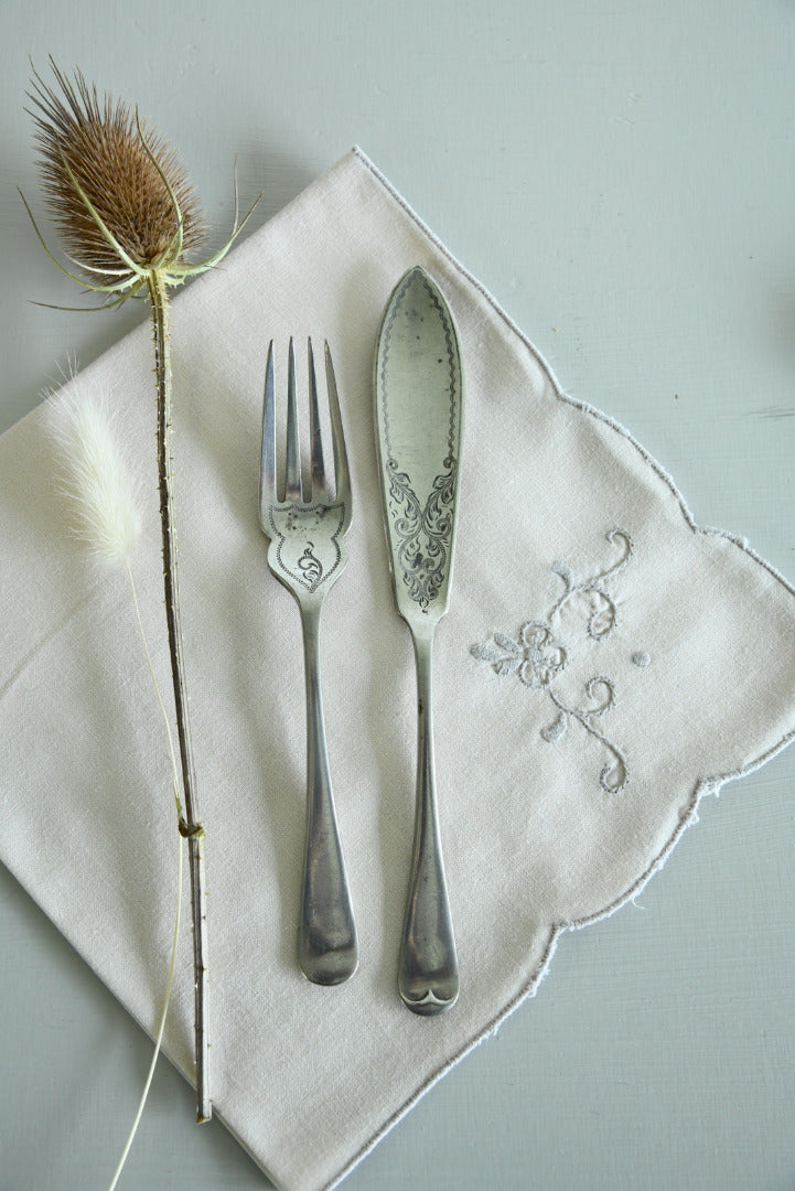 4 Vintage Cotton Napkins